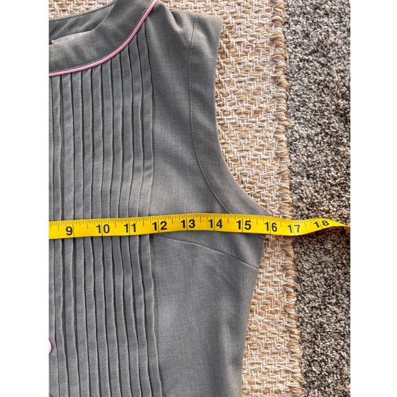 Bettie Page Las Vegas Grey Pink Wiggle Dress Vintage Style Pencil Sheath Small - Picture 7 of 7